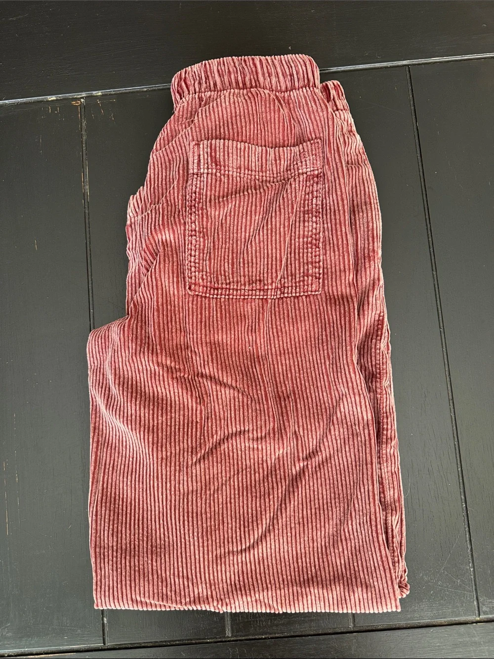 American Eagle Outfitters Wide-Leg Corduroy Pants in Dusty Rose - Picture 4 of 5